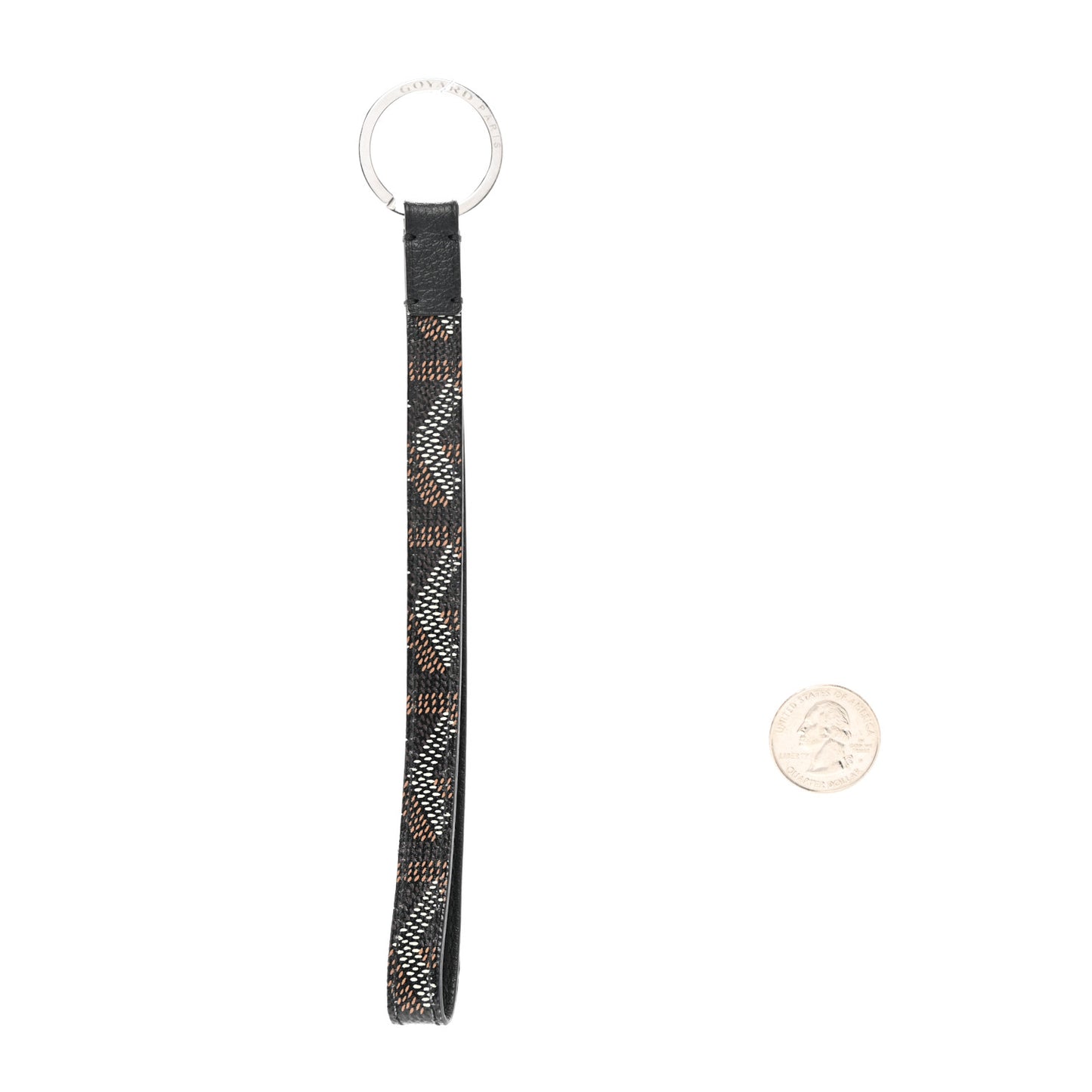 Goyardine Sesame Key Holder Black