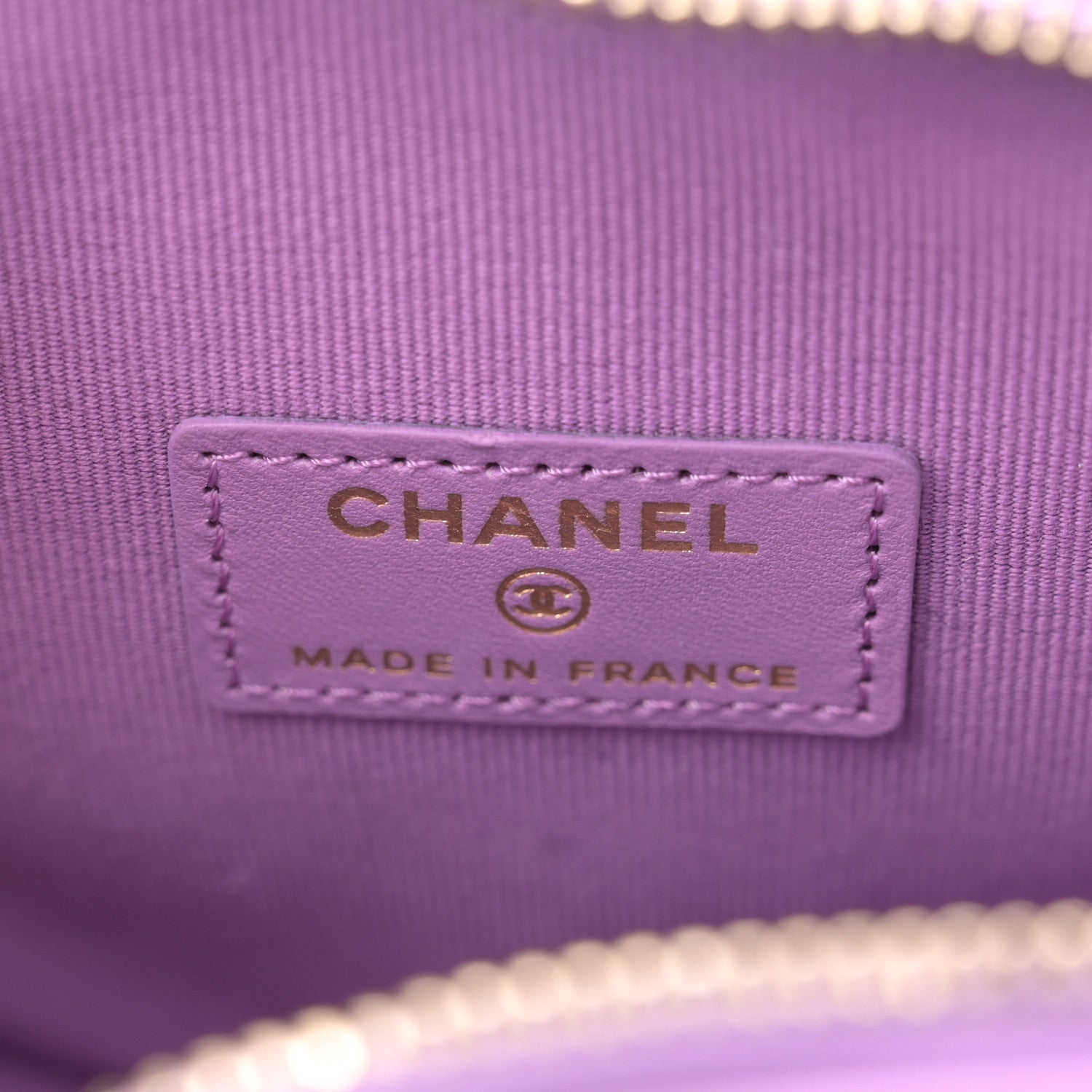 Chanel Lambskin Quilted CC In Love Heart Clutch With Chain Purple 6 of 12