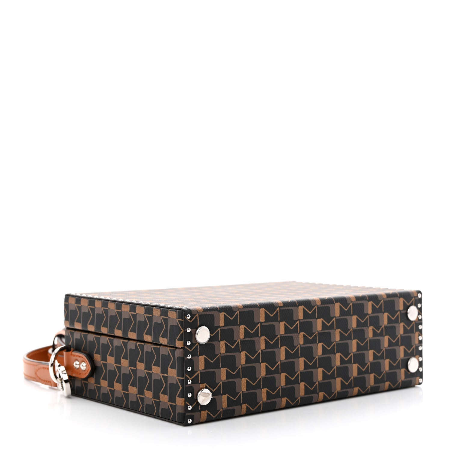 Moynat Toile 1920 Oh! Little Suitcase Carbon Bronze Cognac 5 of 13