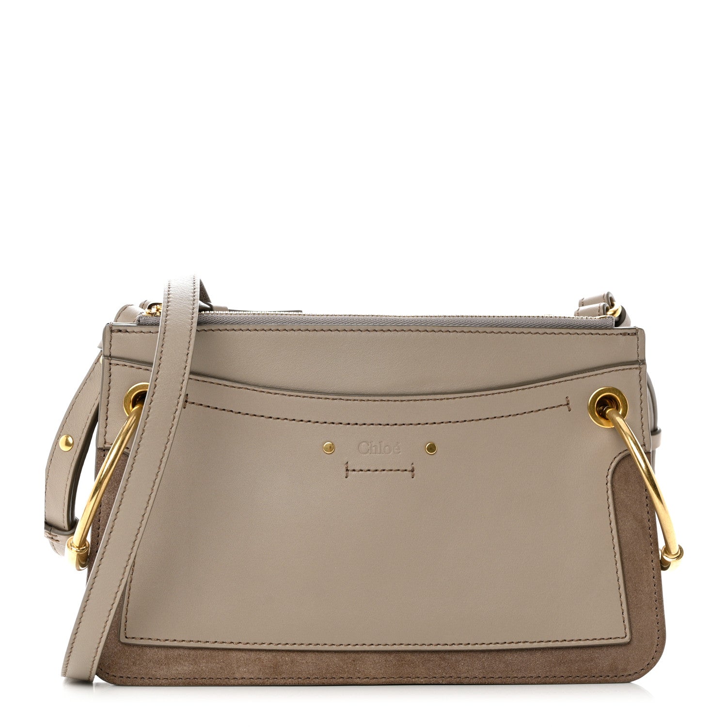 Chloe Calfskin Suede Mini Roy Bag Motty Grey 1 of 10