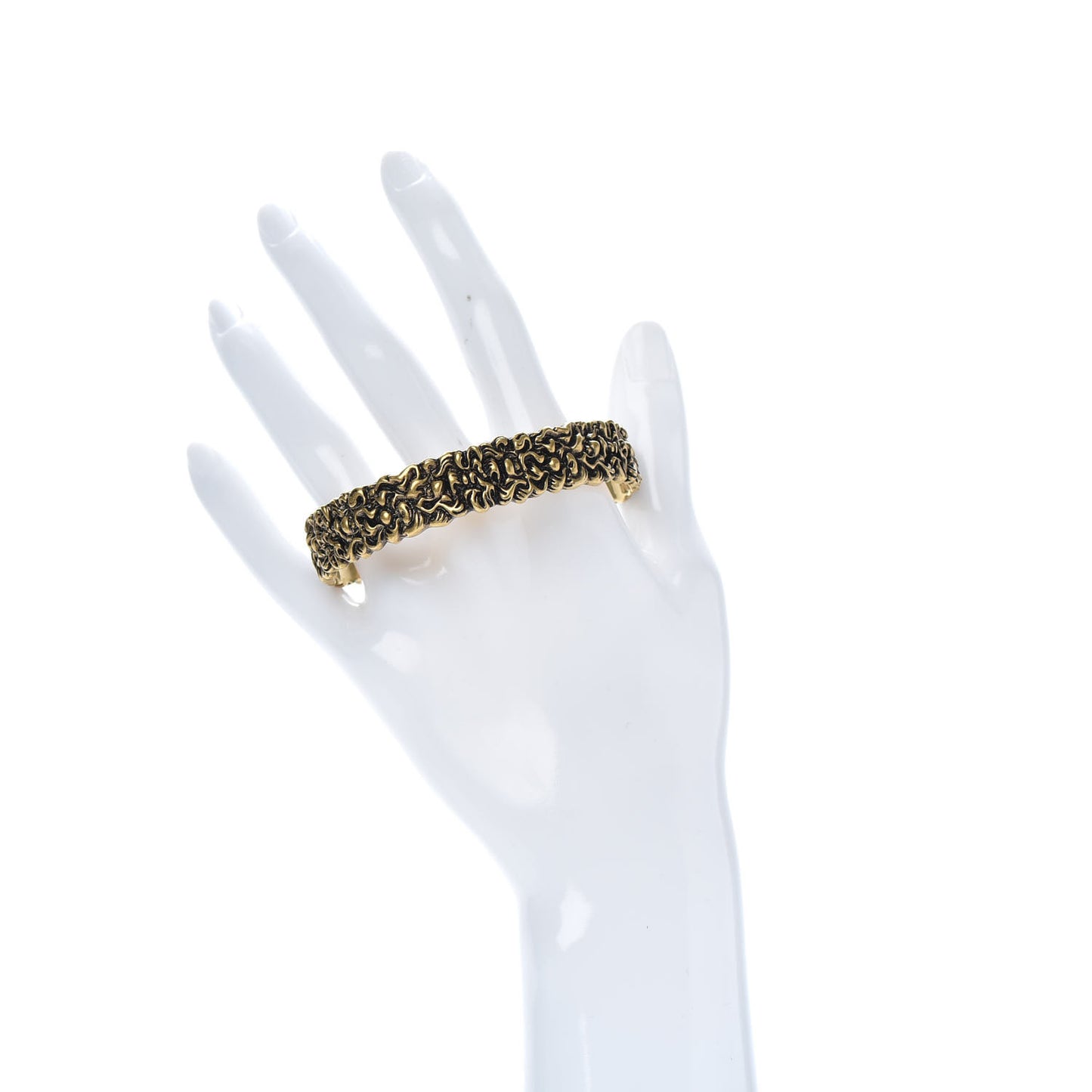 Metal Lion Mane Cuff Bracelet Aged Gold