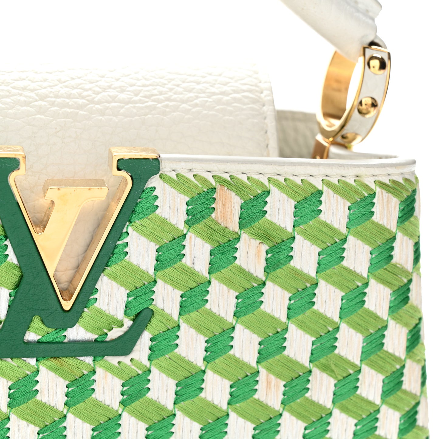 Taurillon Braided Capucines Mini Vert