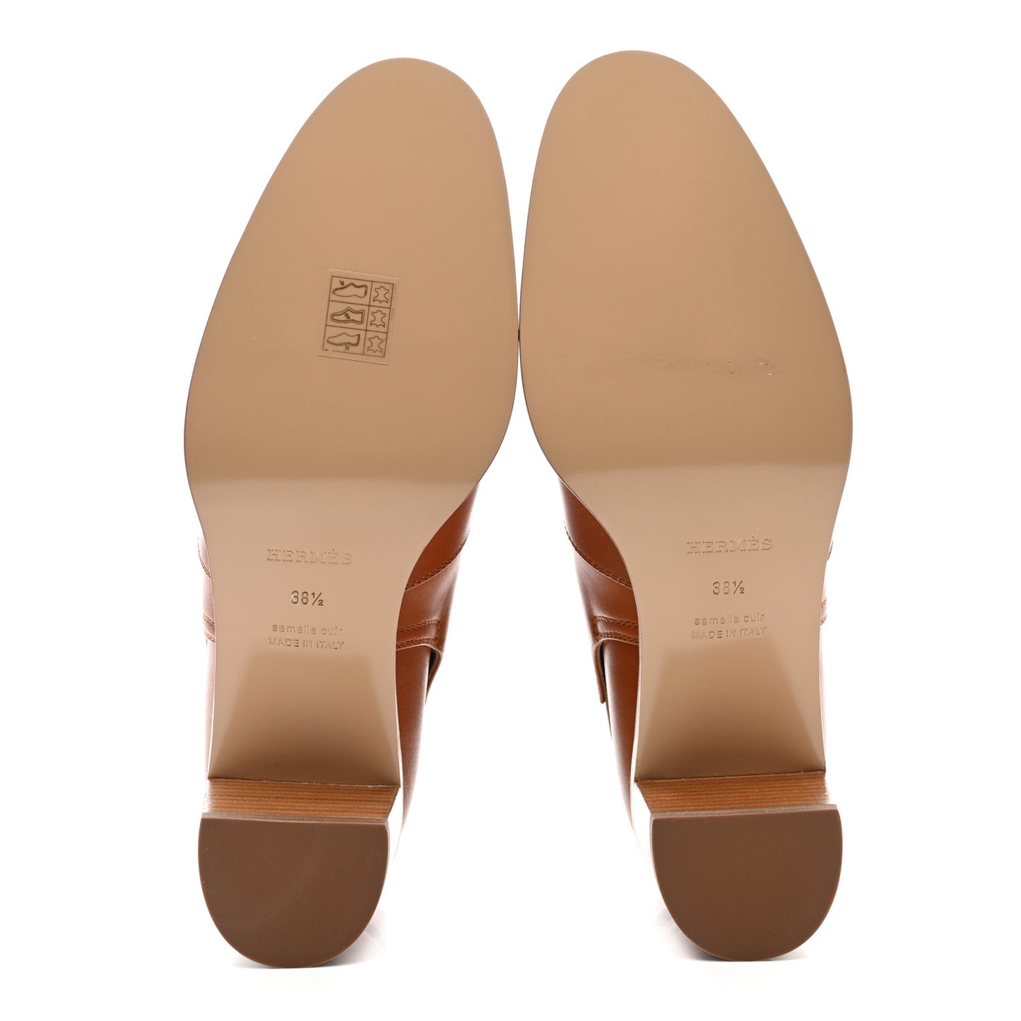 Calfskin Frenchie 50 Ankle Boots 38.5 Naturel