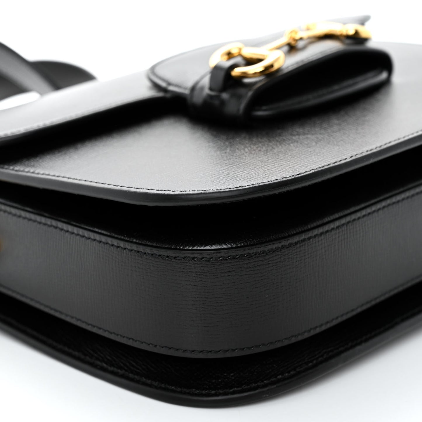 Azalea Calfskin Horsebit 1955 Shoulder Bag Black
