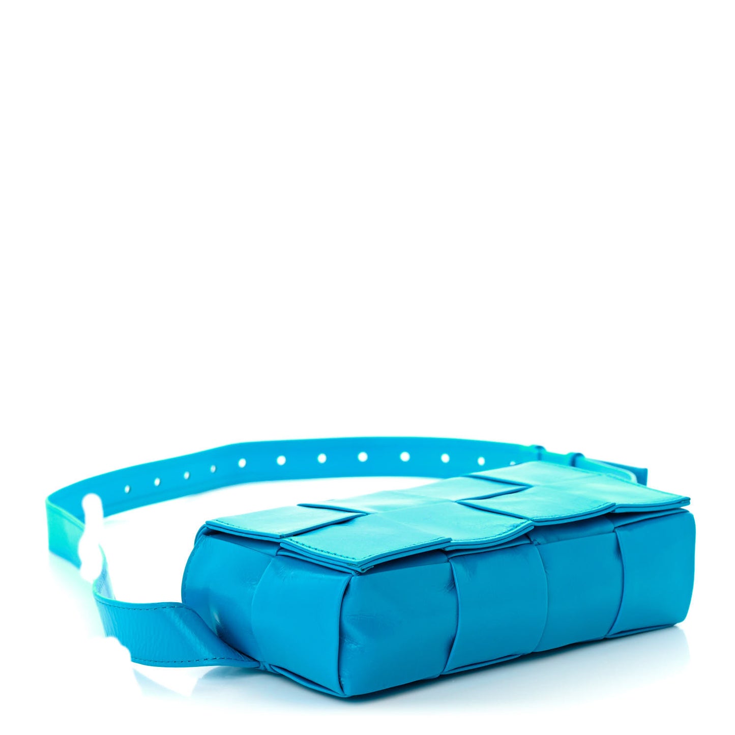 Paper Calfskin Intrecciato Cassette Belt Bag Pool