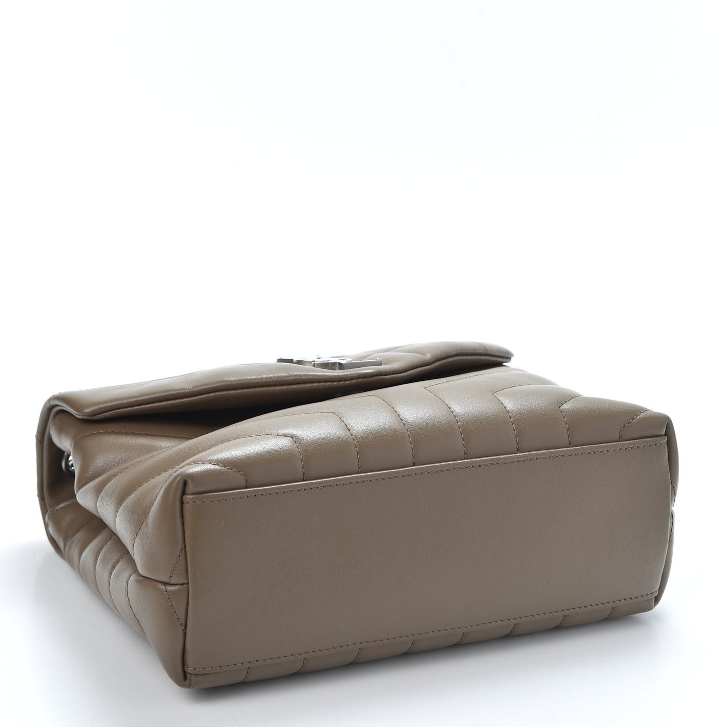 Calfskin Y Quilted Monogram Small Loulou Chain Satchel Faggio