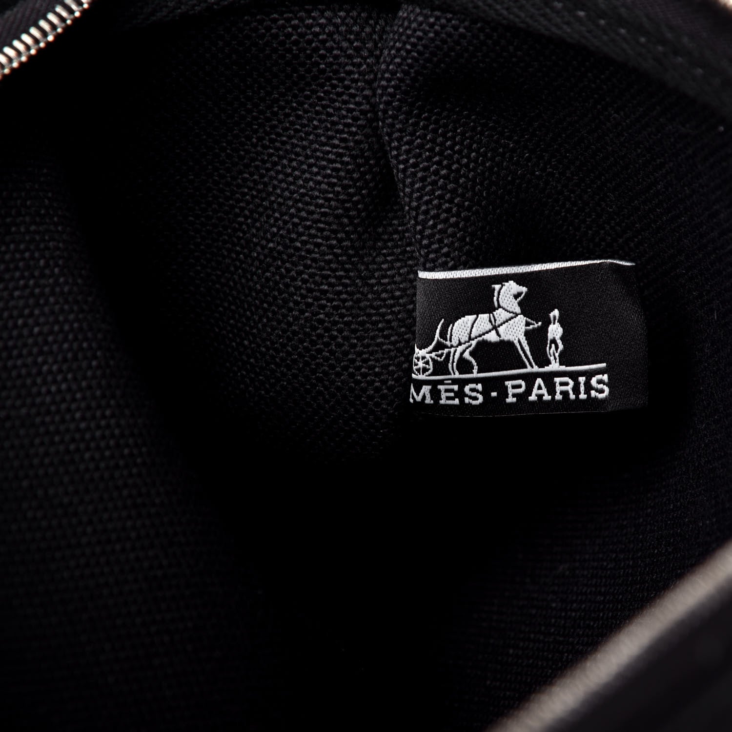 Hermes Military Toile Vache Hunter Herbag Zip Retourne Cabine Bag Black 8 of 11