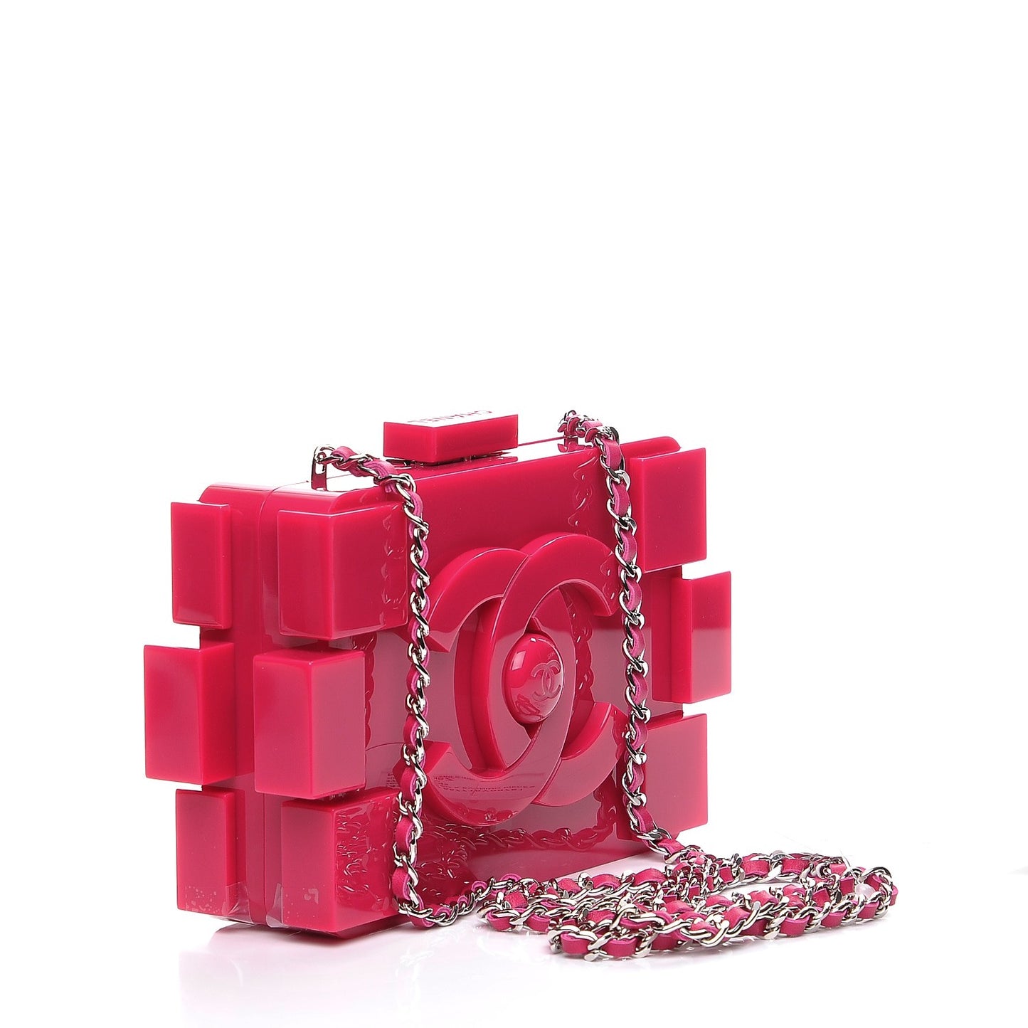 Plexiglass Boy Brick Lego Clutch Pink