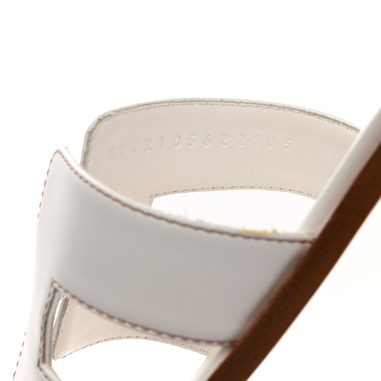 Box Calfskin Oran Sandals 37 White