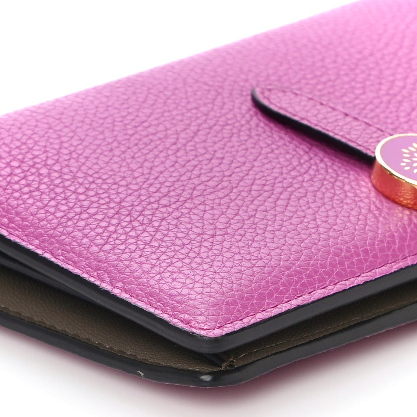 Cross Grain Calfskin Tree Wallet Pink