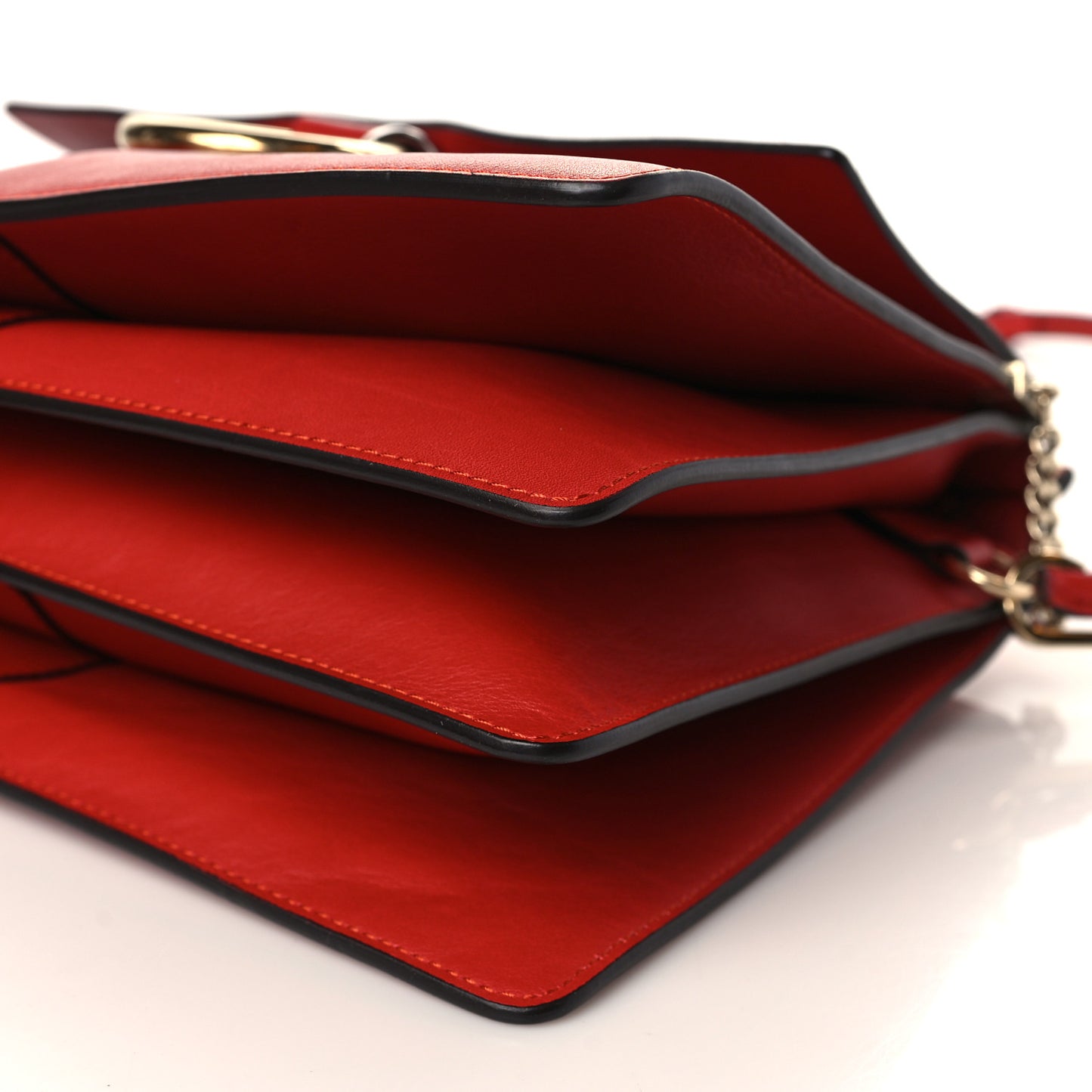 Calfskin Suede Medium Faye Shoulder Bag Sepia Red