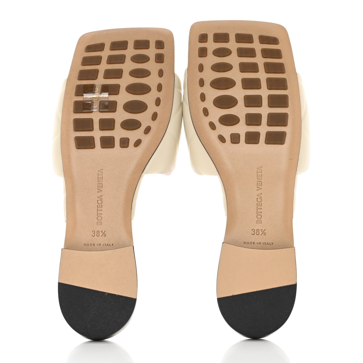 Bottega Veneta Nappa Quilted Rubber Lido Flat Sandals 38.5 Sea Salt 5 of 9