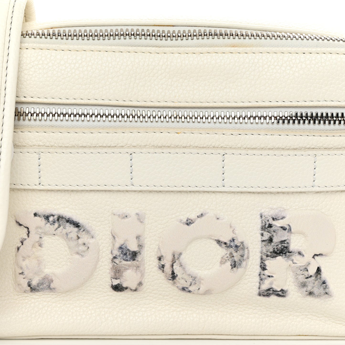 X DANIEL ARSHAM Grained Calfskin Safari Messenger Bag White