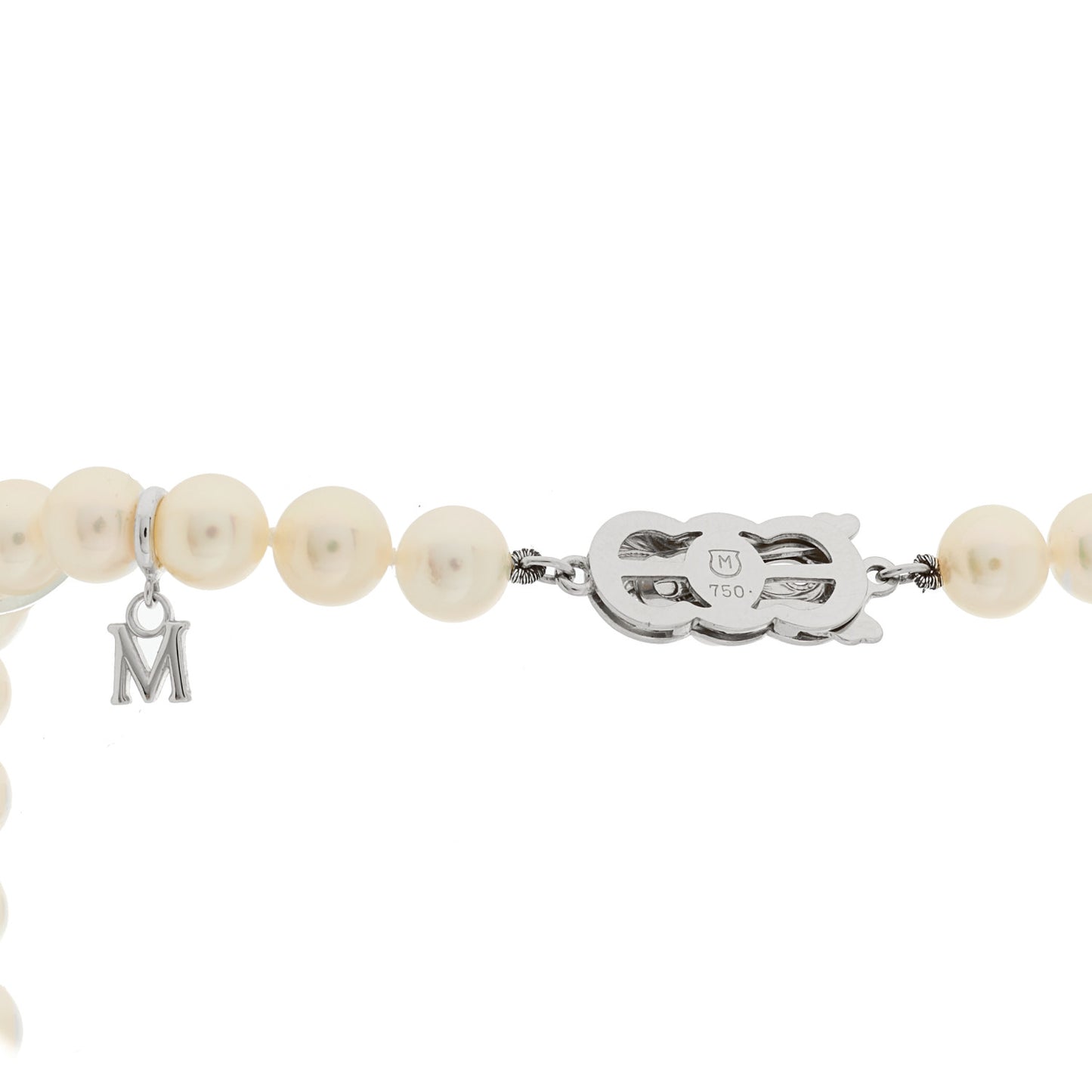 18K White Gold Akoya Cultured Pearl 6.5-7mm Strand Necklace 18"