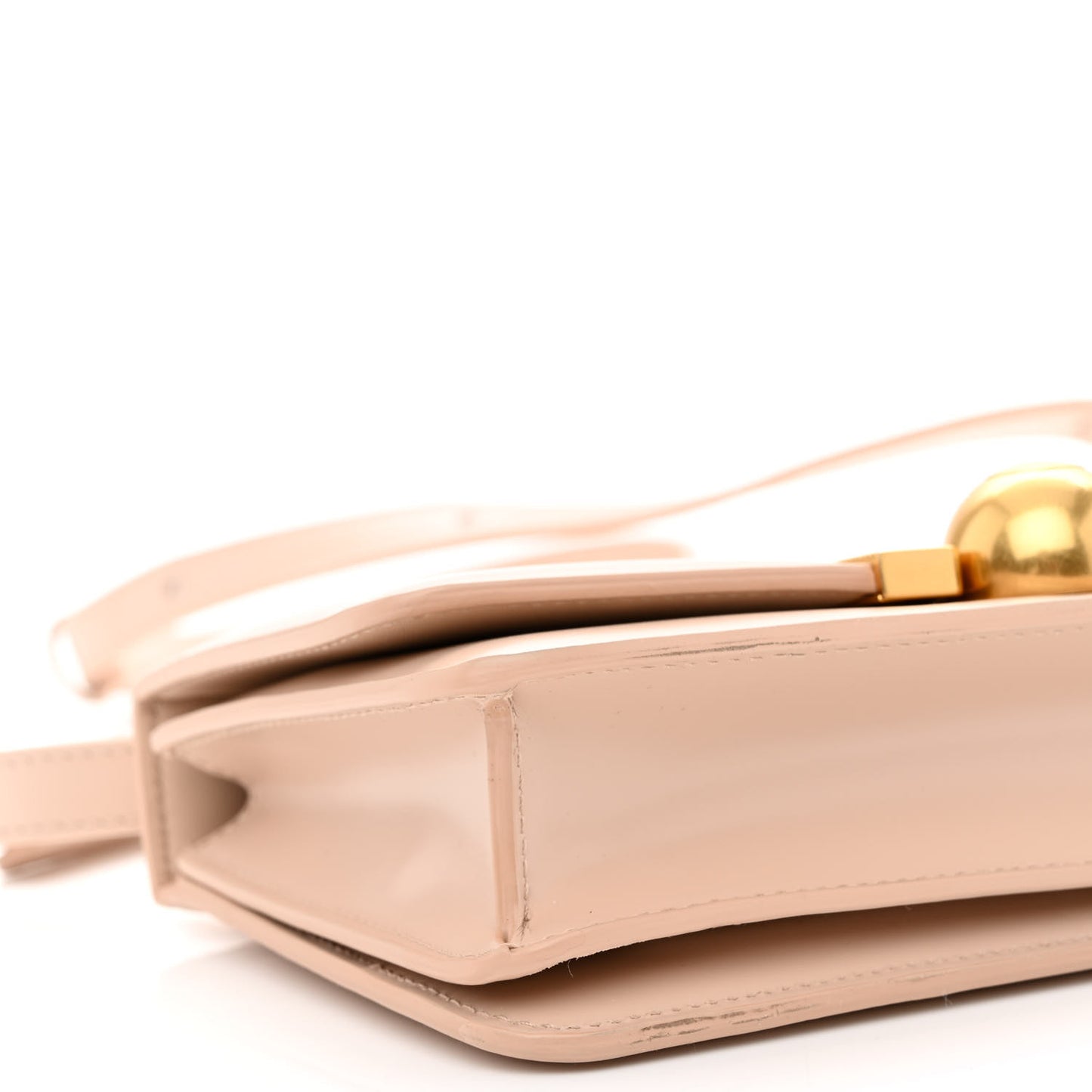 Spazzolato Calfskin Classic Mini BV Bag Nude