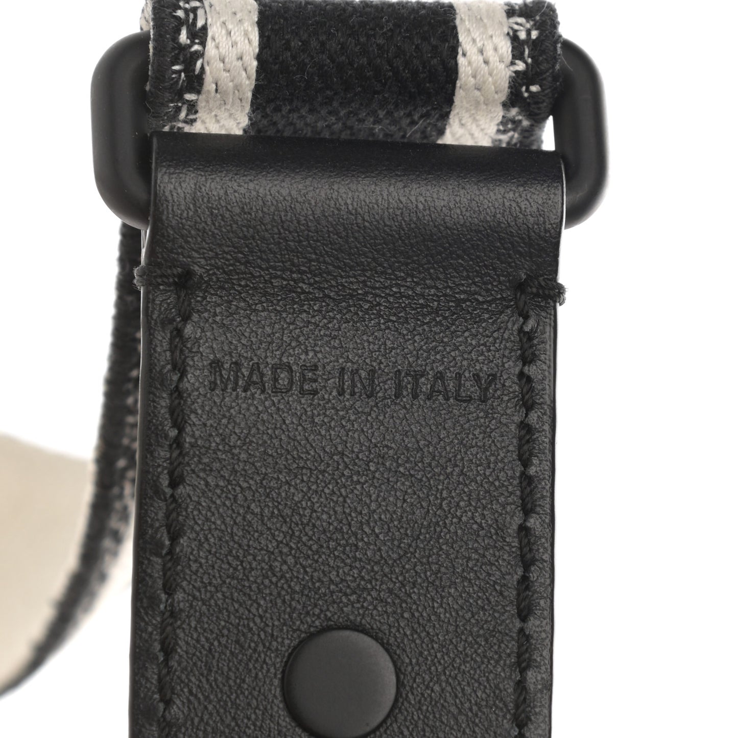 Canvas Embroidered Shoulder Strap Black Ultramatte