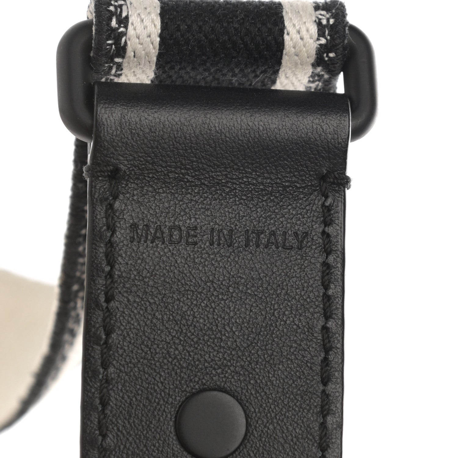 Christian Dior Canvas Embroidered Shoulder Strap Black Ultramatte 5 of 5