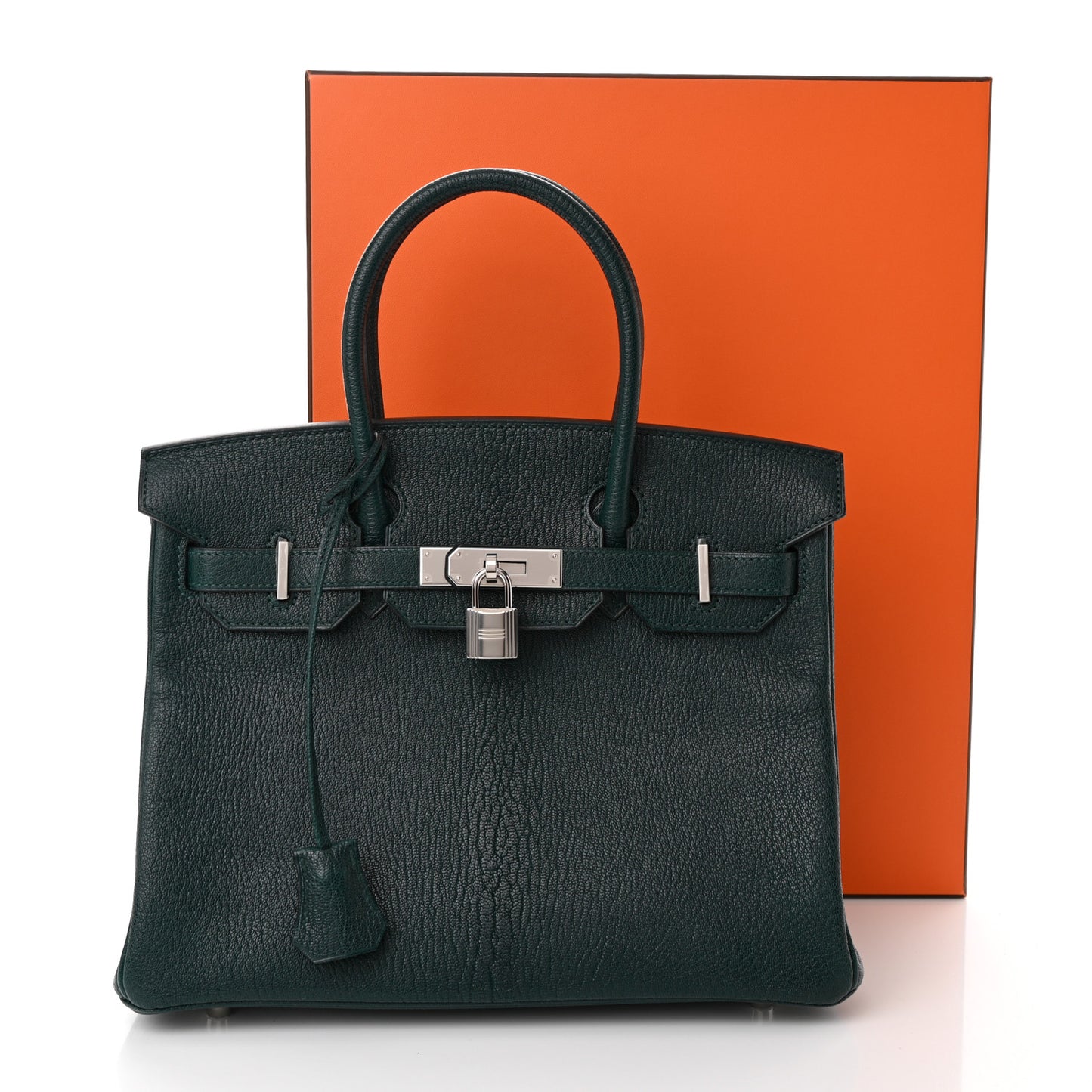 Chevre de Coromandel Birkin 30 Vert Cypress