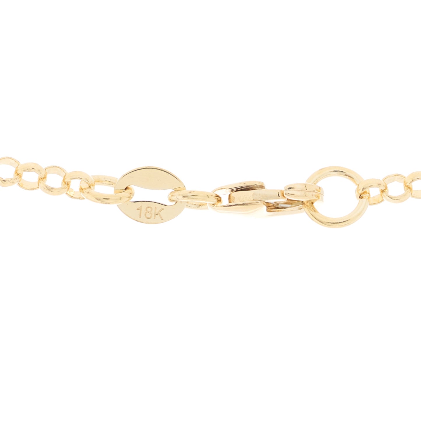 18K Yellow White Gold Diamond Small Belcher Flexible Extension Chain Necklace