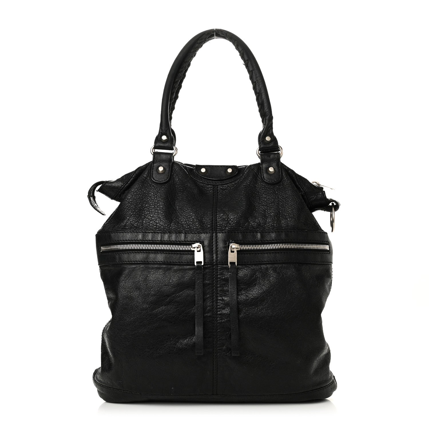 バッグ BALENCIAGA AGNEAU MINI FOLDER TOTE BAG Balenciaga Agneau Classic Hardware Square Tote Black 1739757