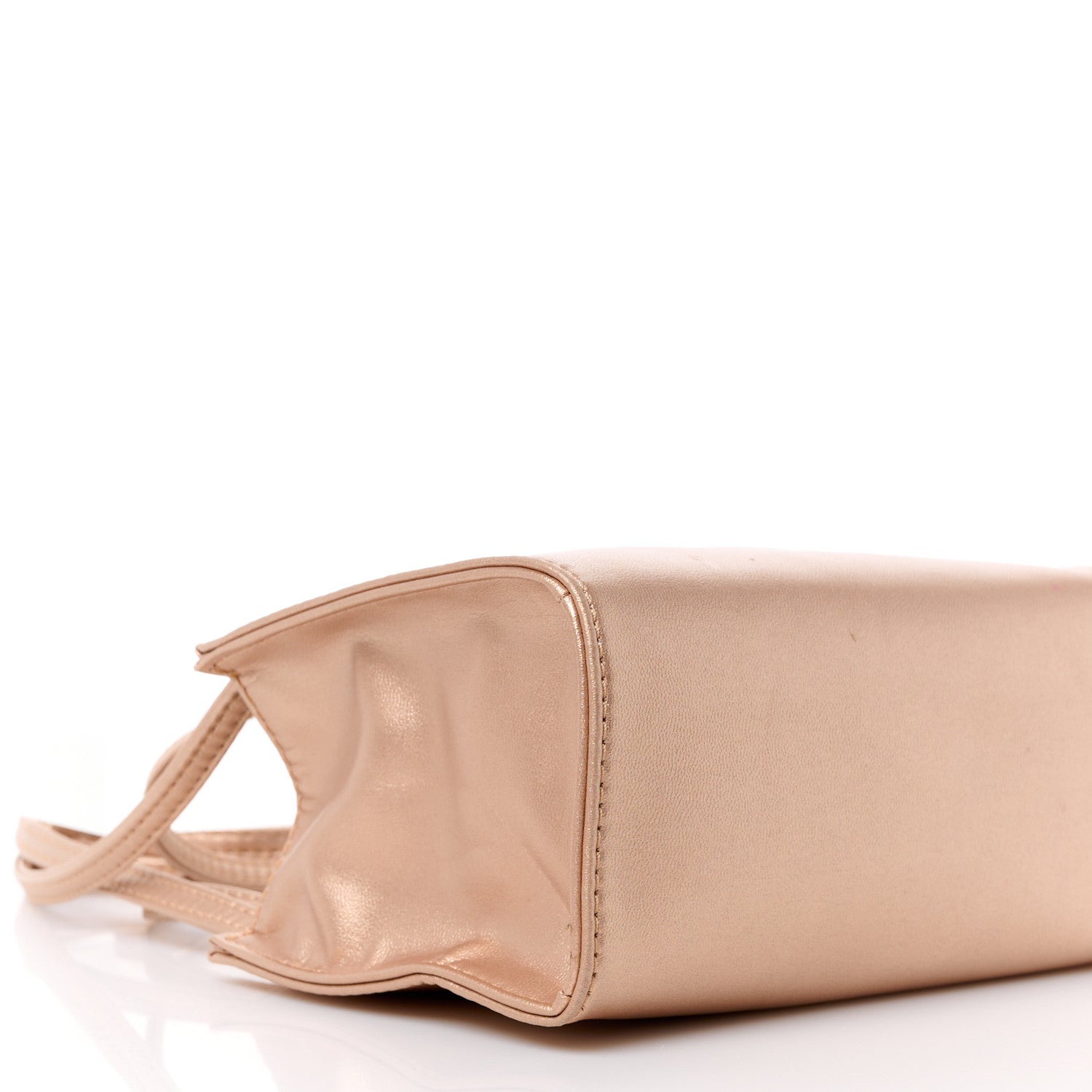 Telfar Metallic Vegan Leather Small Shopping Bag Copper 9 of 10