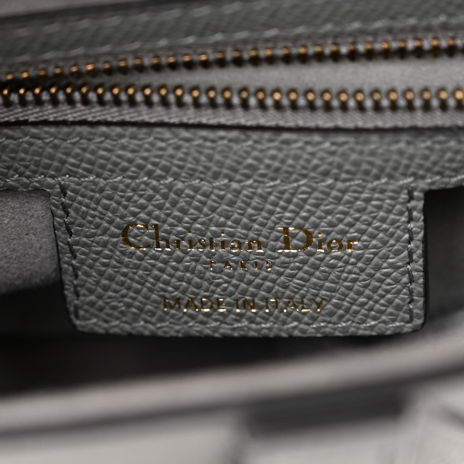 Christian Dior Grained Calfskin Saddle Bag Grey 6 of 9