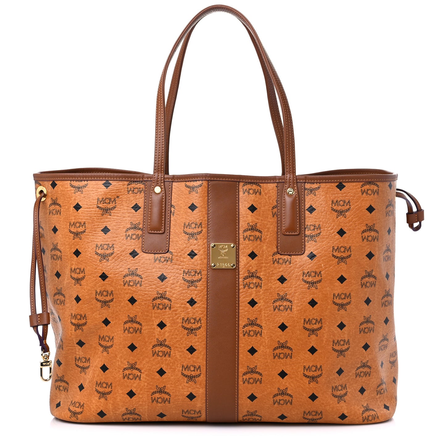 Visetos Large Liz Reversible Shopper Tote Cognac