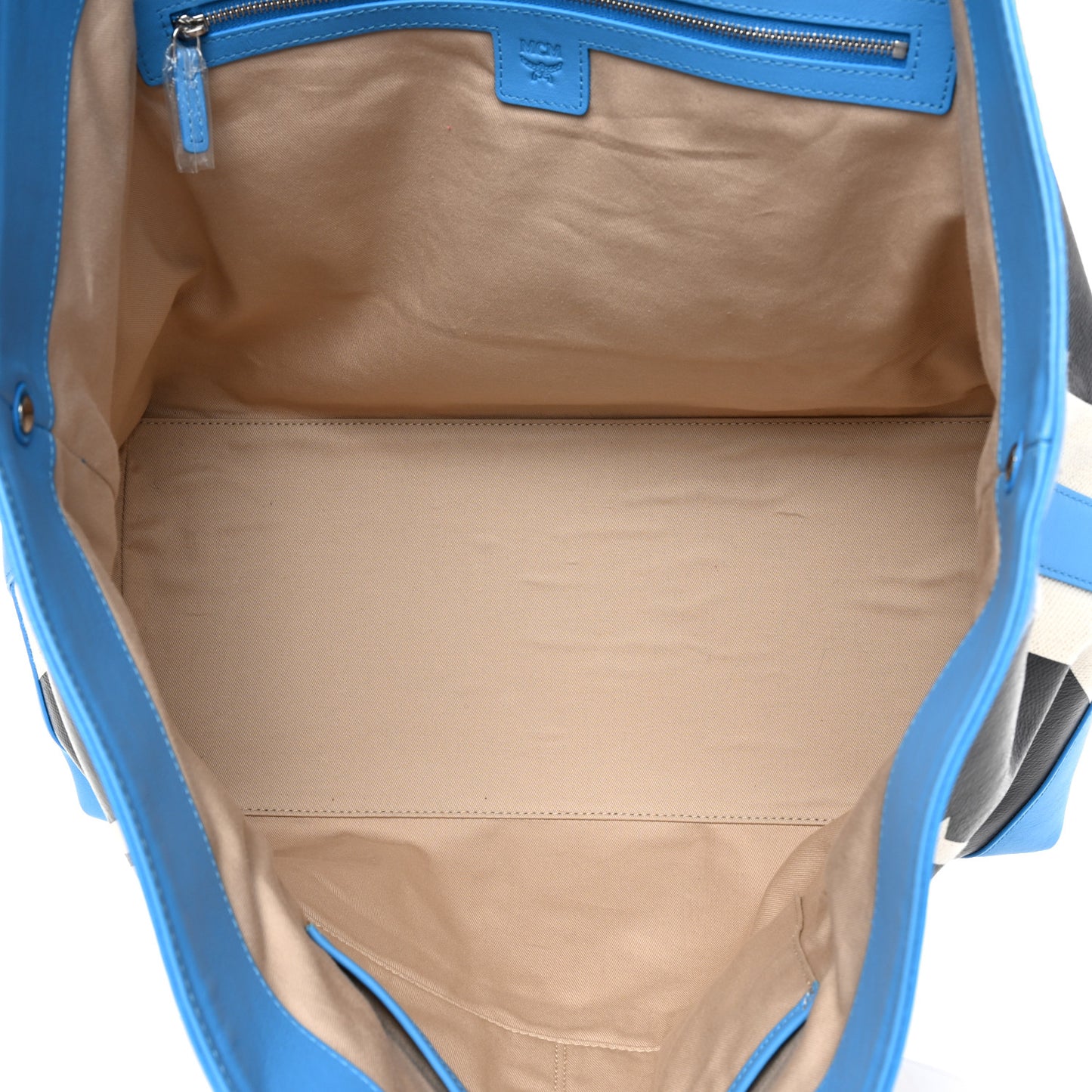 Canvas Stripe Ilse Large Shopper Tote Blue Cobalt