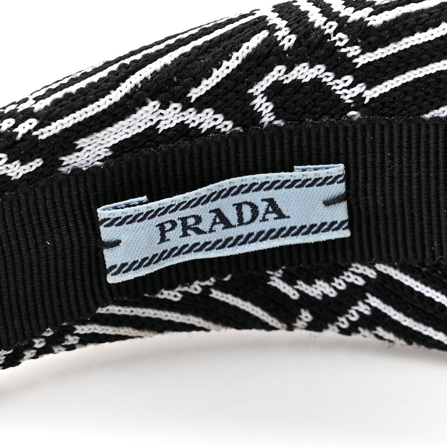 Maglia Jacquard Metal Triangle Logo Headband Black White