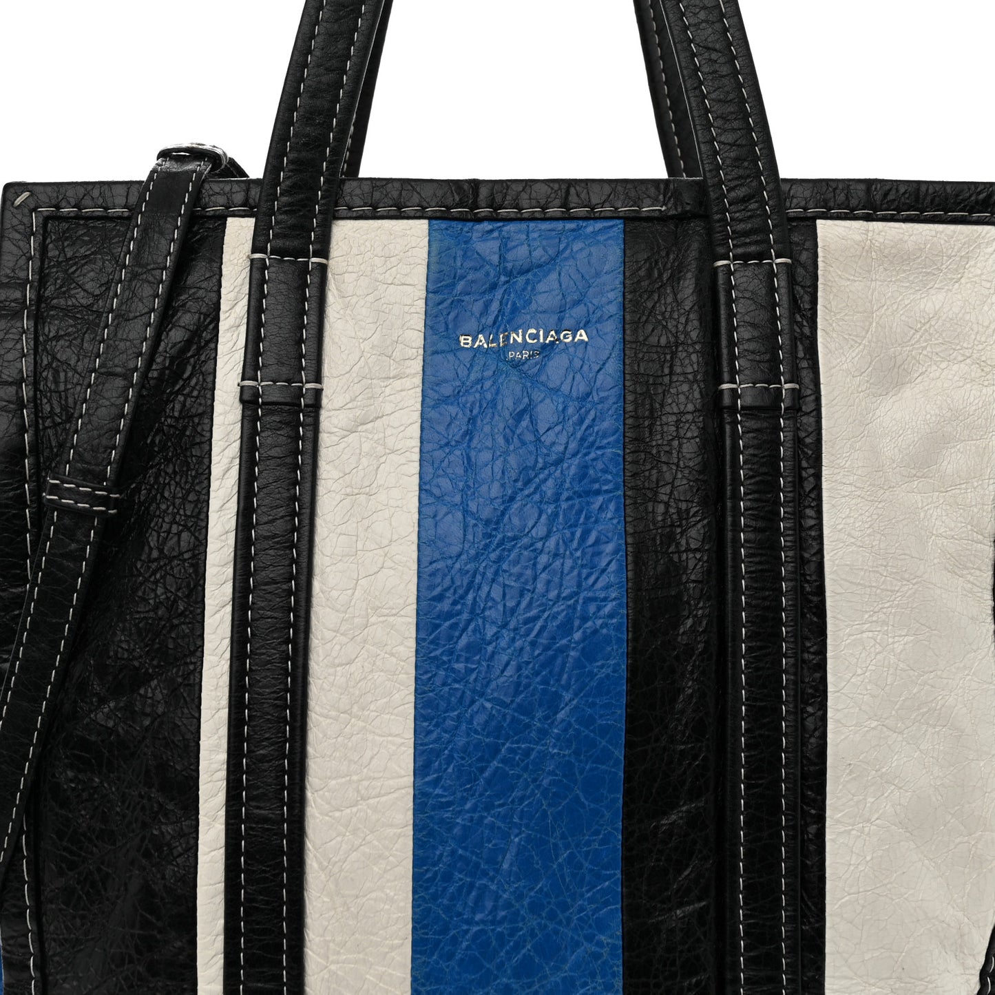 Agneau Arena Multicolore S Bazar Shopper Tote Bleu White Black