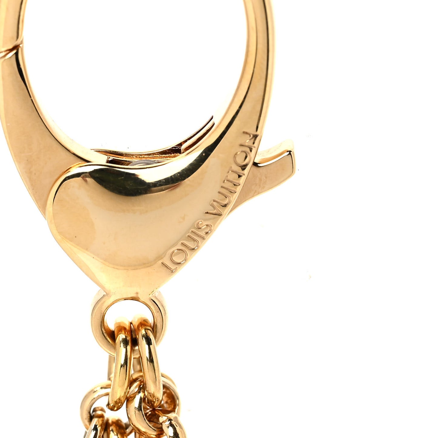 Metal Enamel Fleur De Monogram Bag Charm Dore