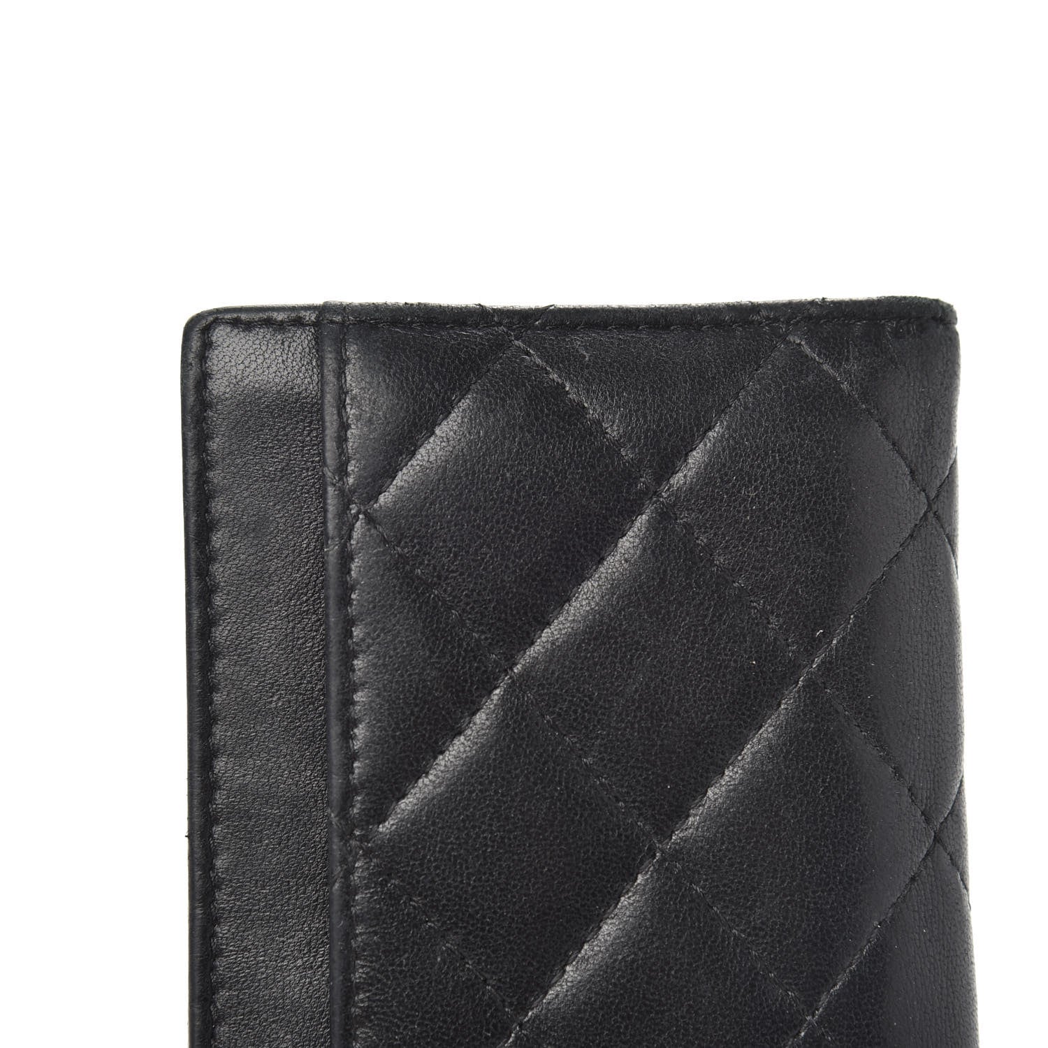 Chanel Lambskin Quilted Card Holder Wallet Black 10 of 12