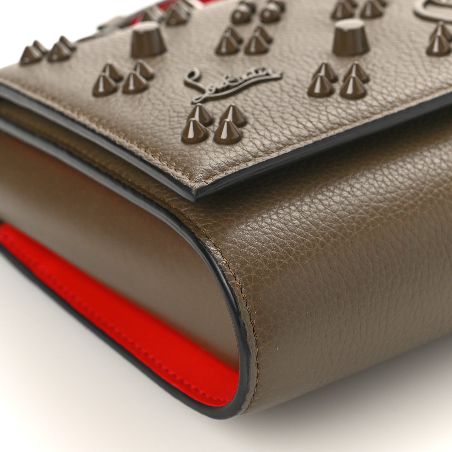 Calfskin Spikes Loubinthesky Paloma Clutch Silex