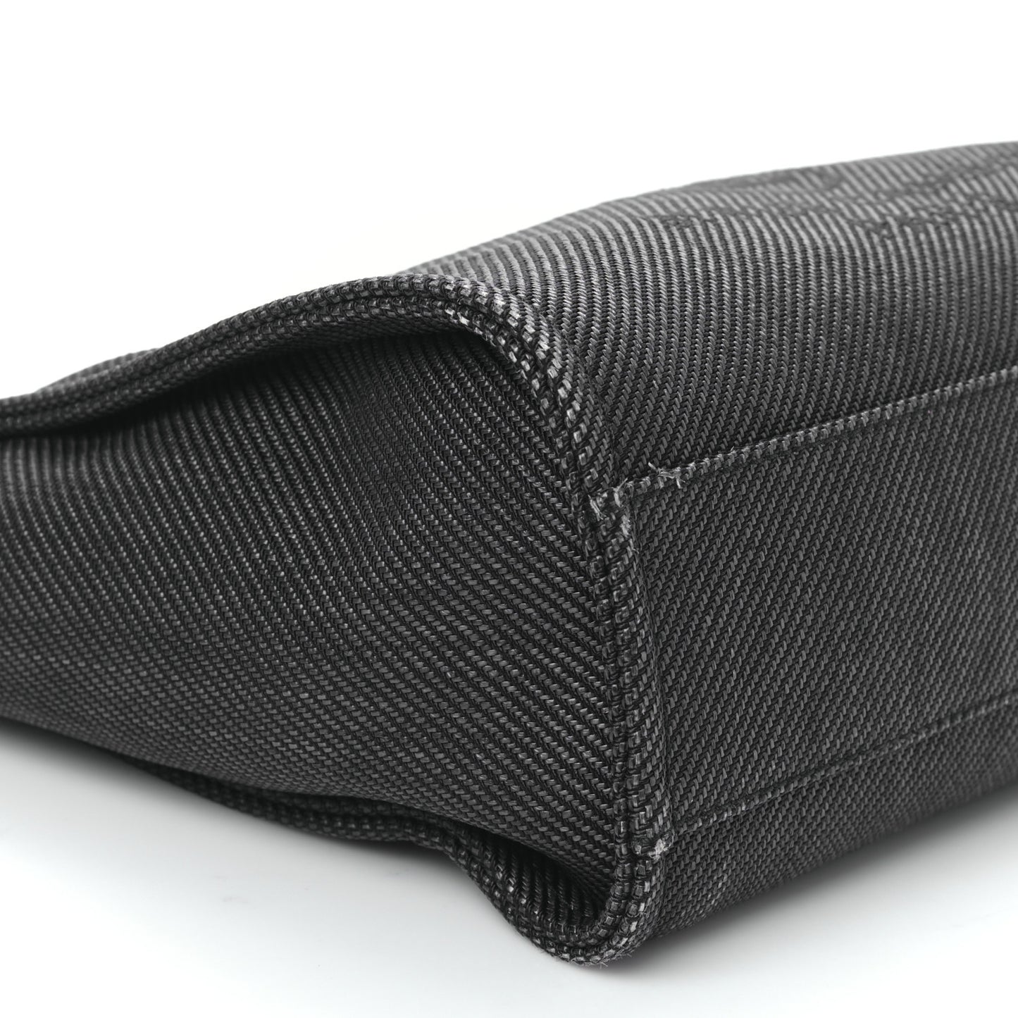 Mixed Fibers Calfskin Small Deauville Tote Black