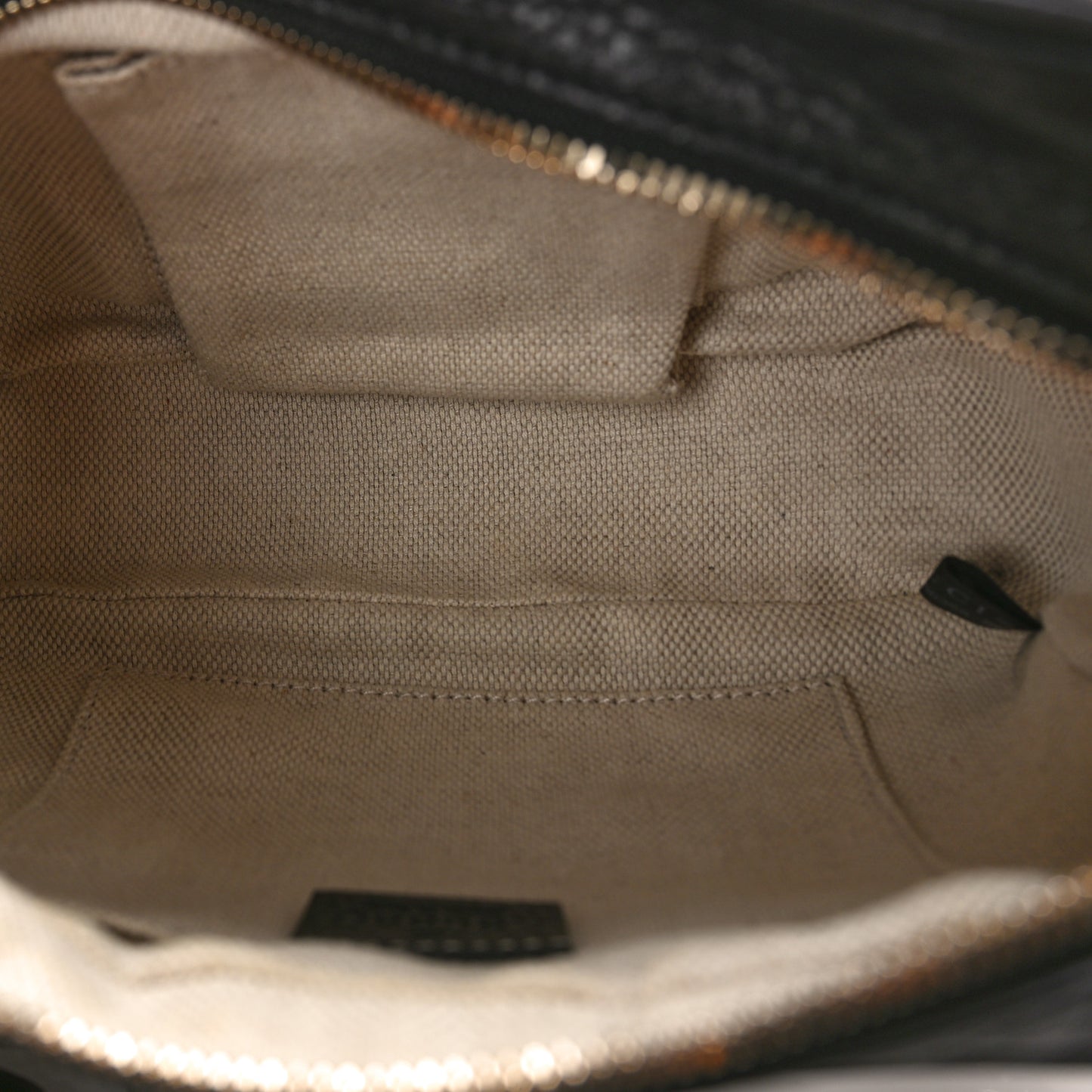 Pebbled Calfskin Small Soho Disco Bag Black