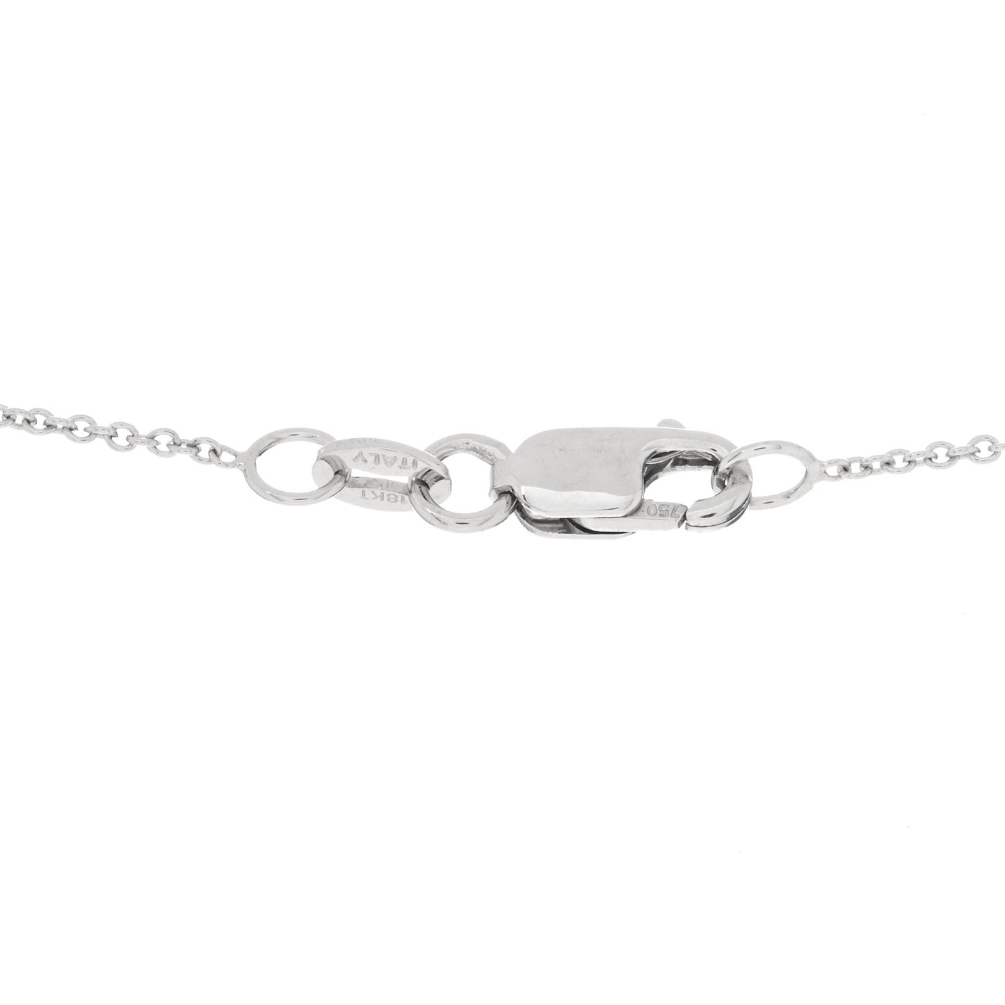 18K White Yellow Gold Diamond Large Siena Dot Pendant Necklace