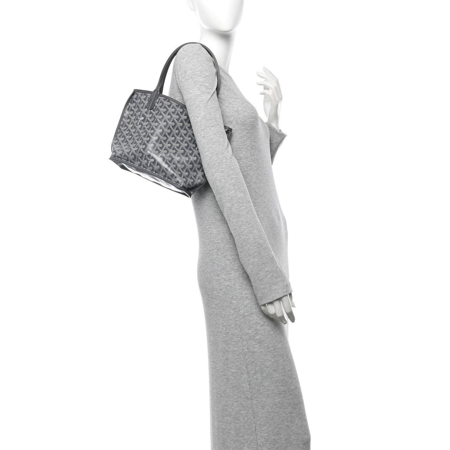 Goyardine Reversible Mini Anjou Grey
