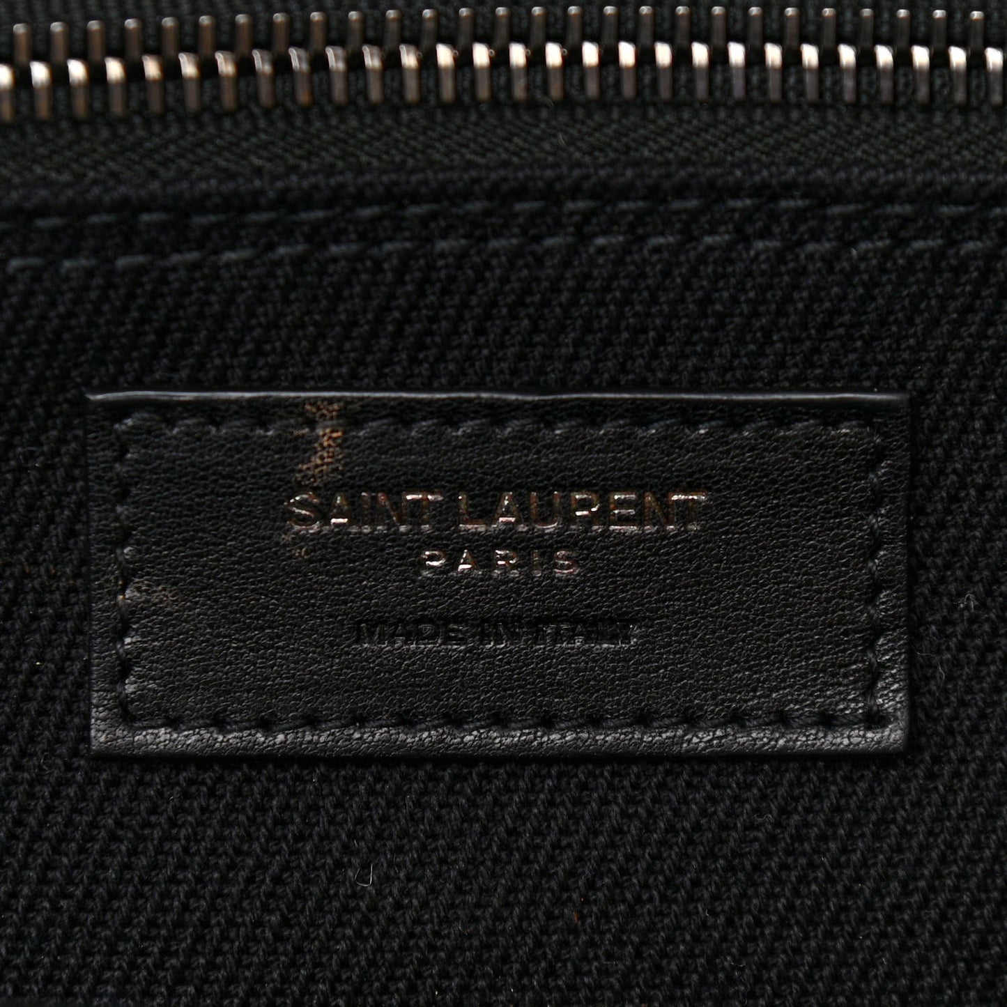 Linen Calfskin Rive Gauche Tote Black