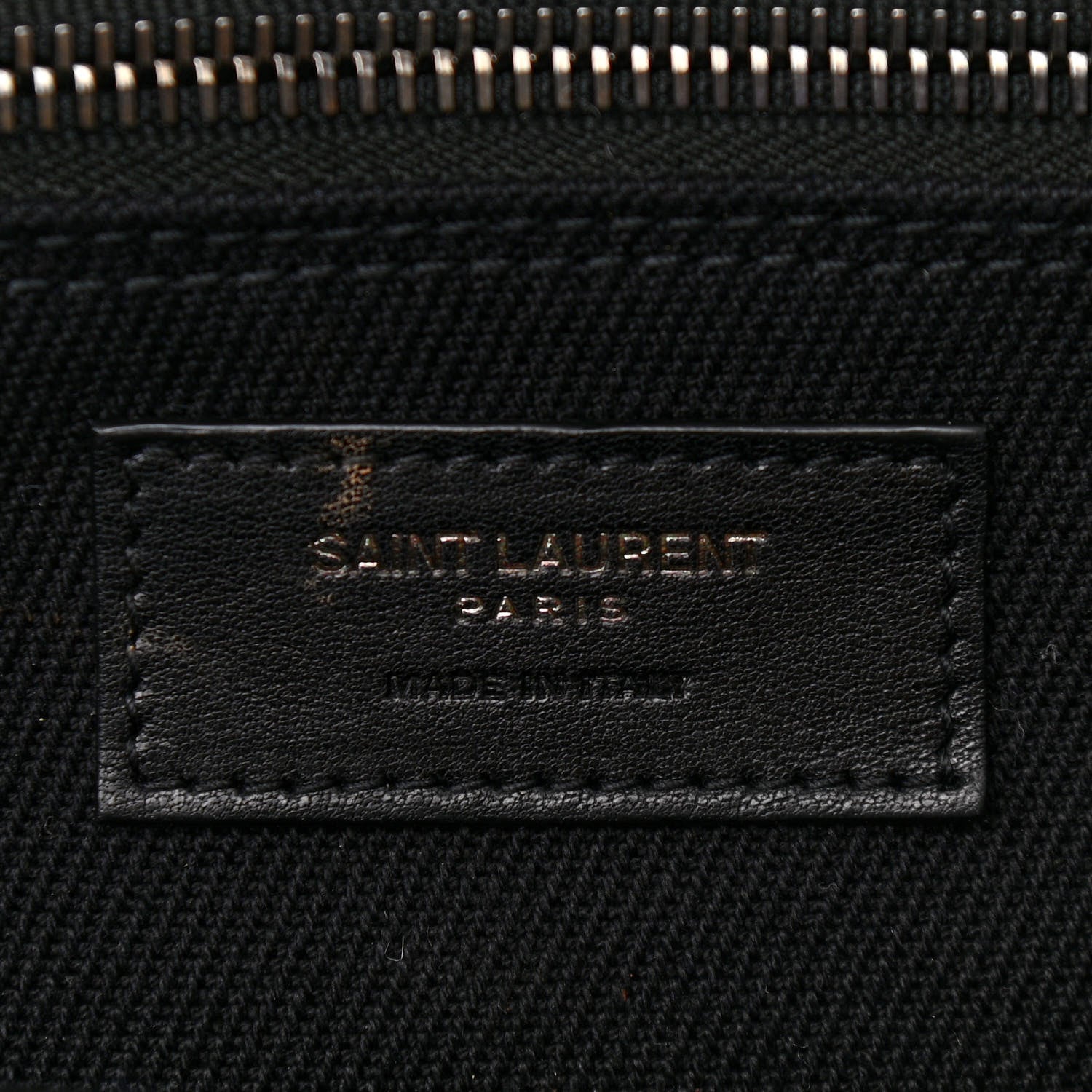 Saint Laurent Linen Calfskin Rive Gauche Tote Black 6 of 9