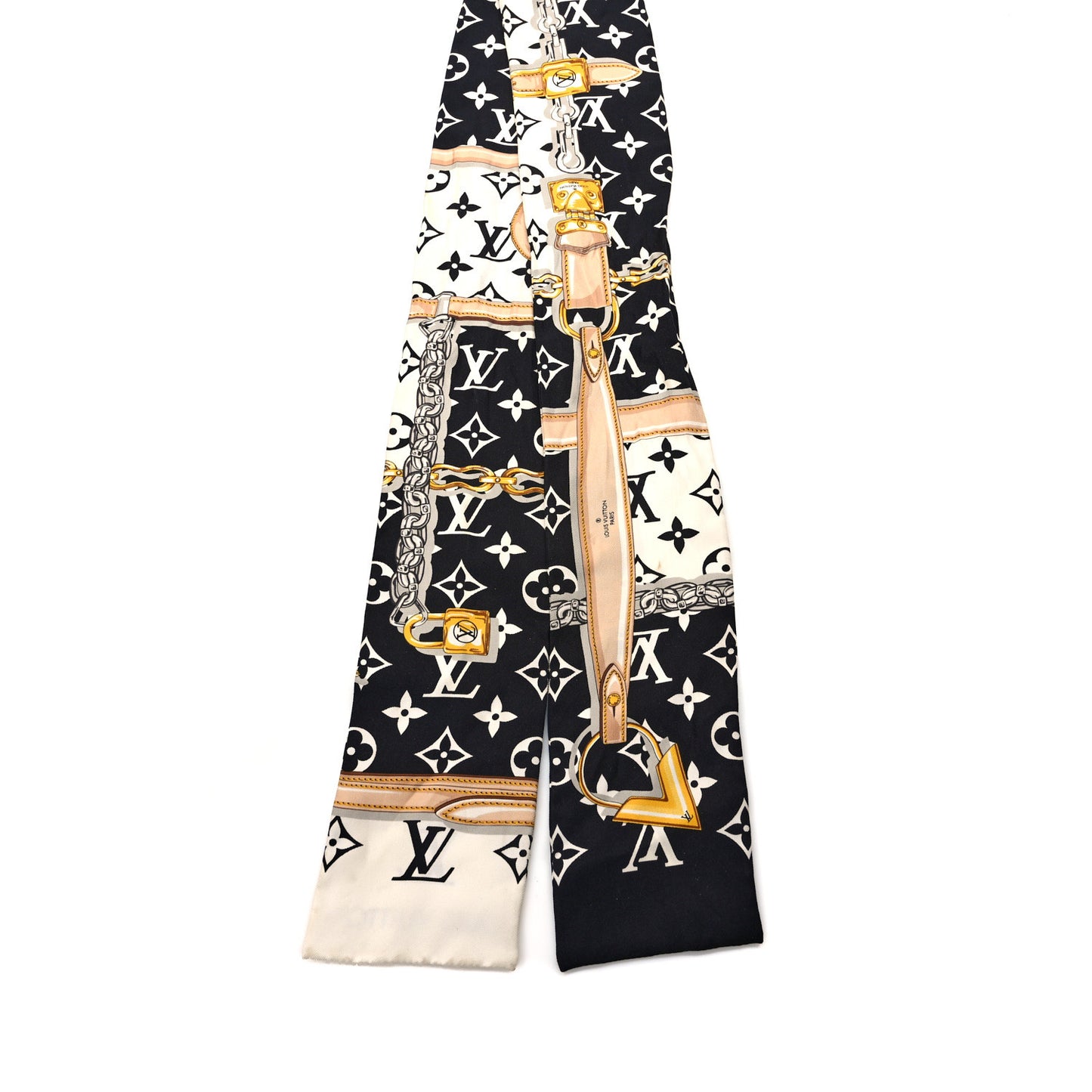 Silk Monogram Confidential Bandeau Black