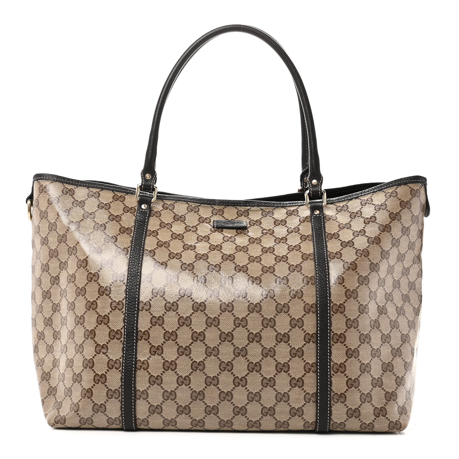Gucci Crystal Monogram Large Joy Tote Beige Ebony Testa Di Moro