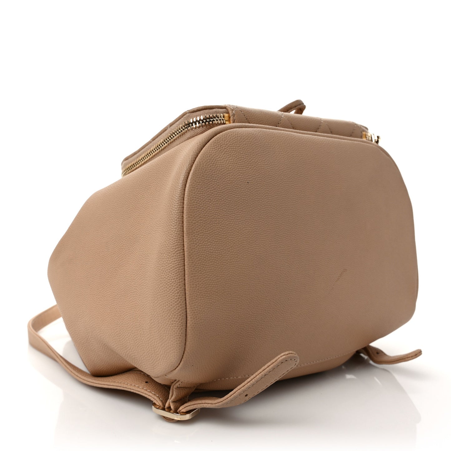 Caviar Quilted Business Affinity Backpack Beige