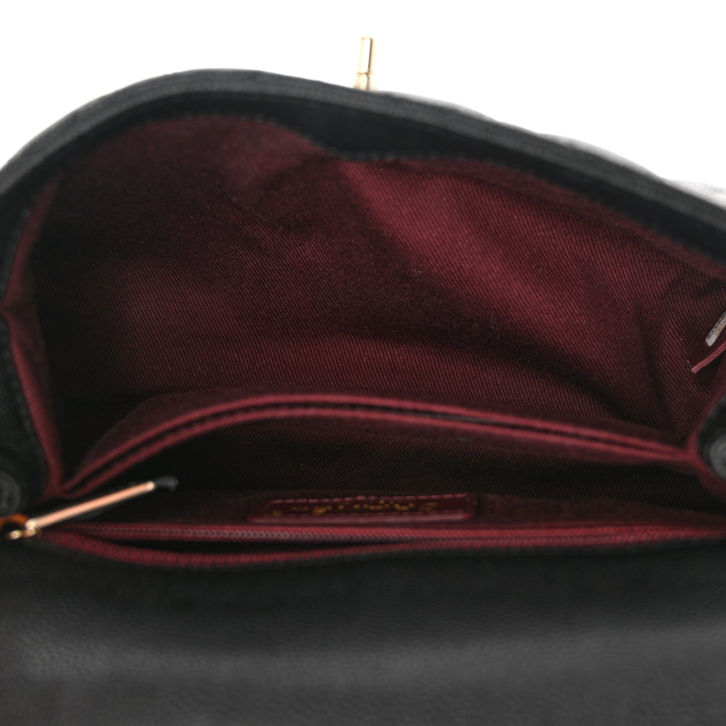 Caviar Quilted Mini Coco Handle Flap Black