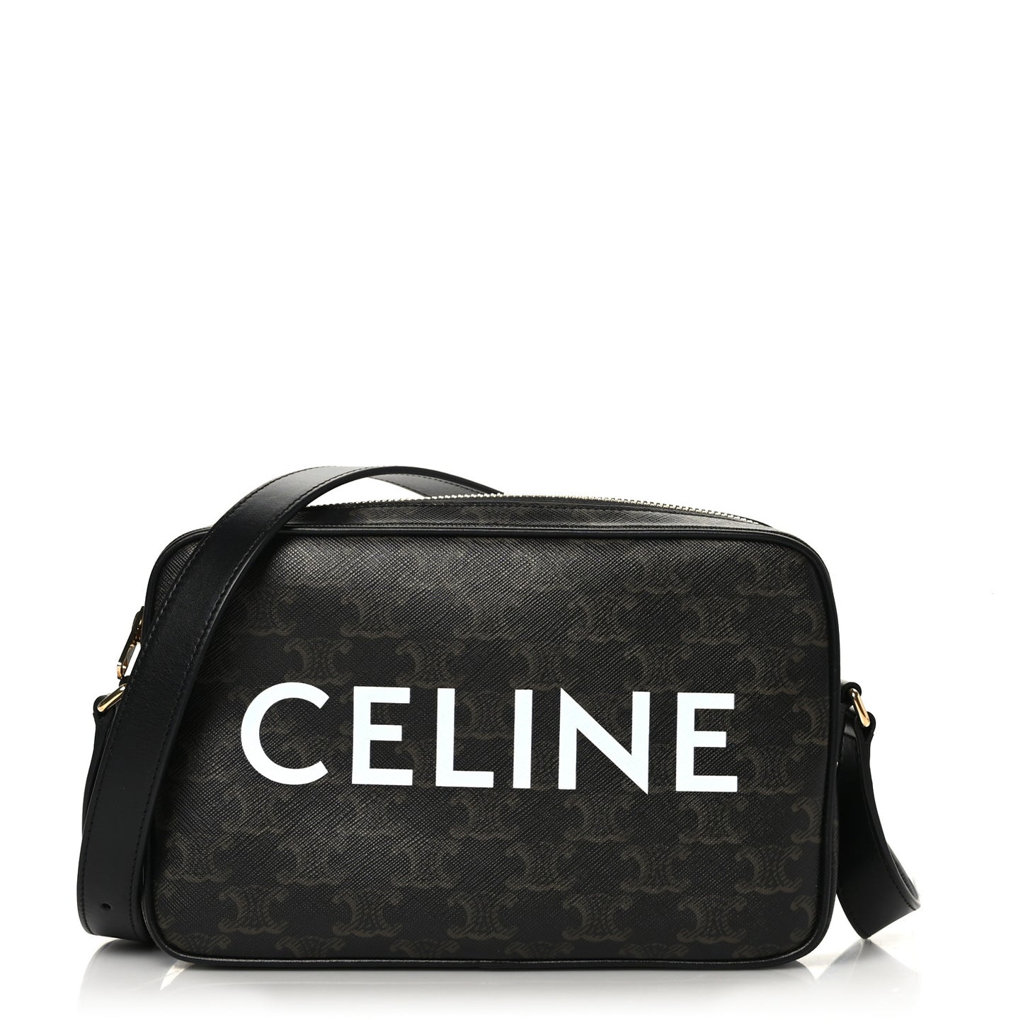 Triomphe Canvas Medium Messenger Bag Black
