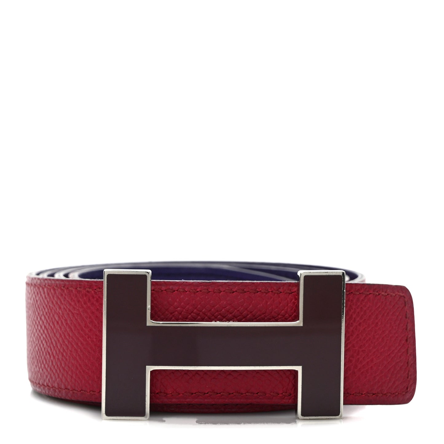 Swift Epsom 32mm Enamel Quizz H Belt 85 34 Rubis Iris