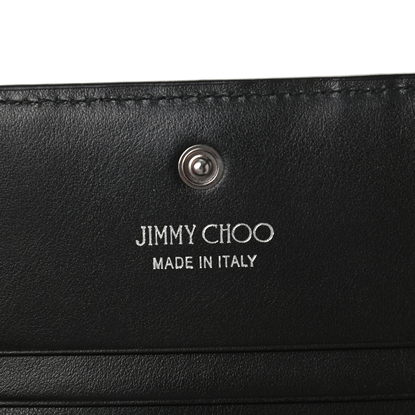 Calfskin Crocodile Embossed Hanne Wallet Black
