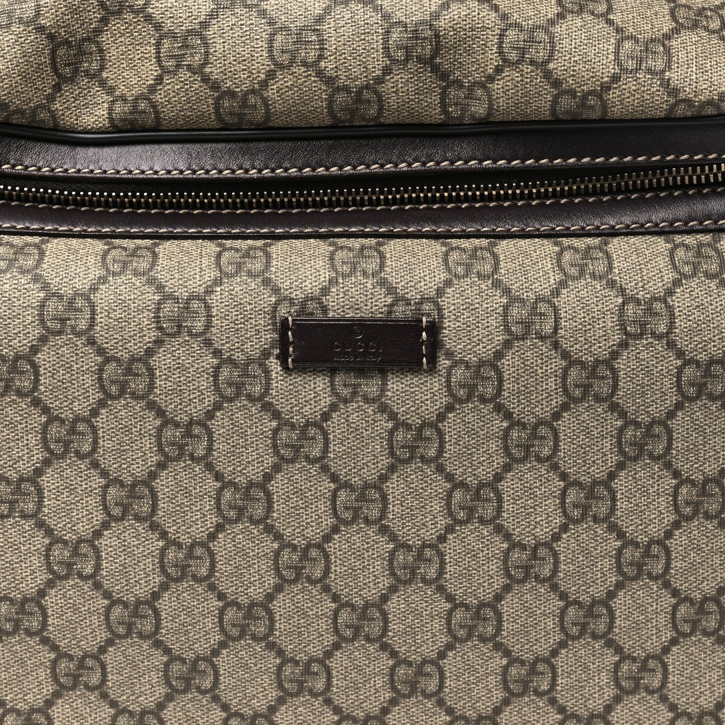 GG Supreme Monogram Belt Bag Dark Brown