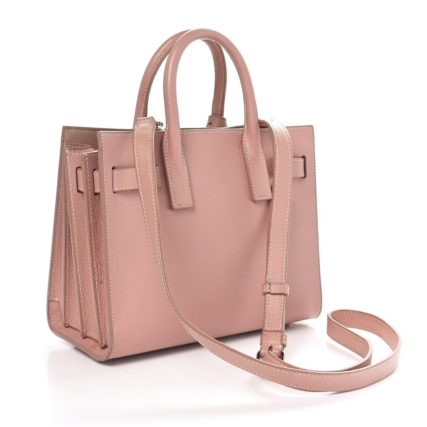Grained Calfskin Nano Sac De Jour Antique Rose