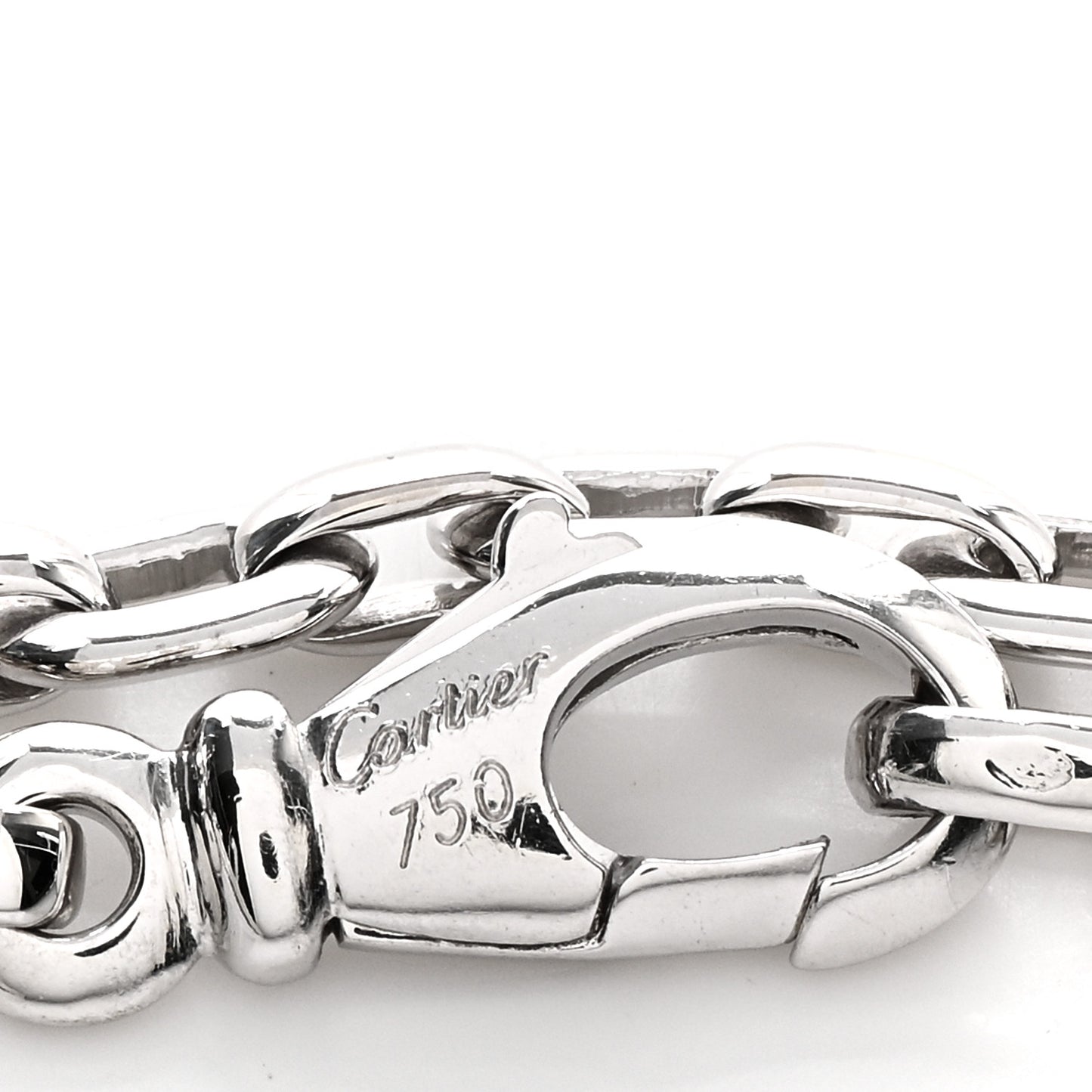18K White Gold Diamond Double C Penelope Charm Bracelet