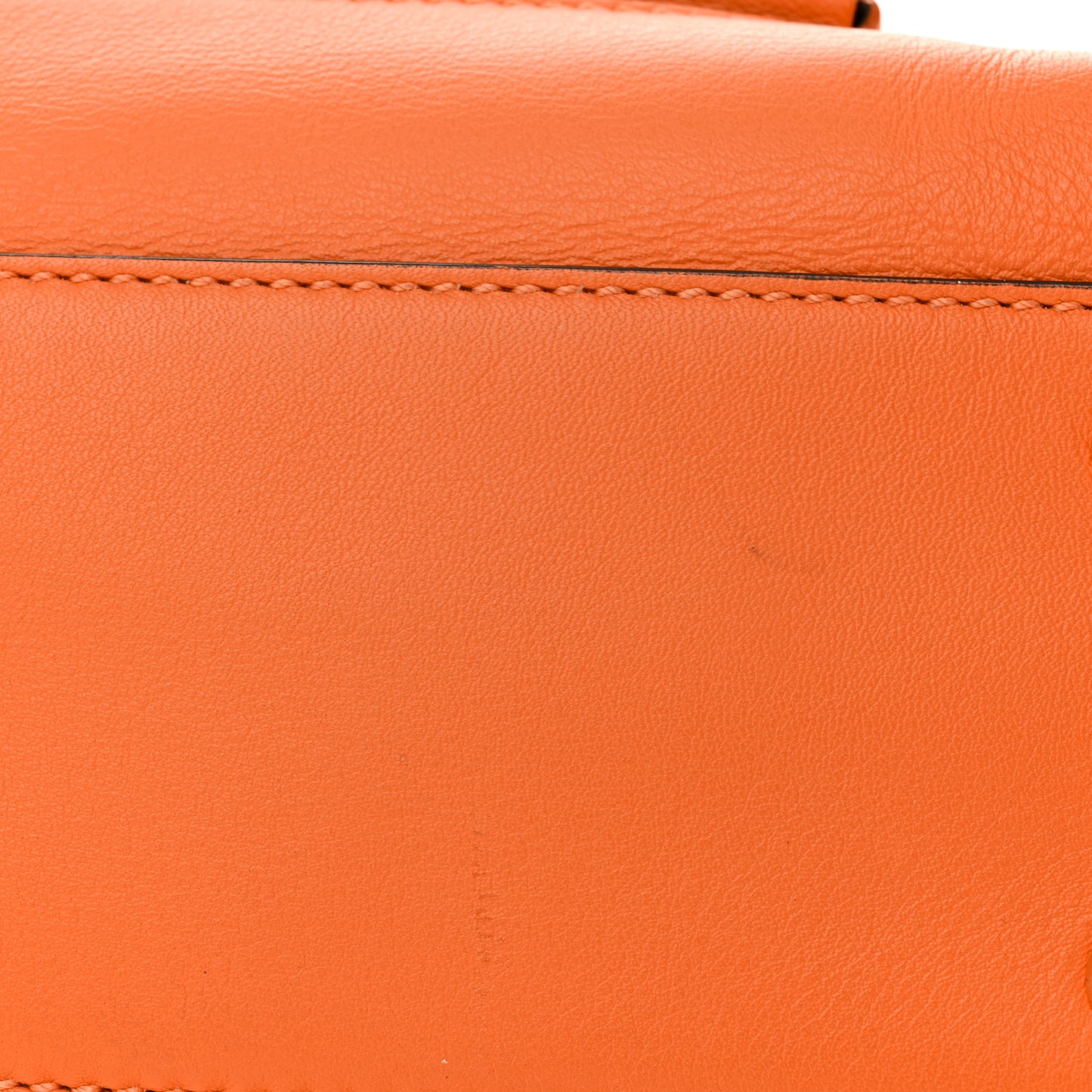 Vitello Seta Shiny Nappa Medium 3 Pocket Peekaboo Iconic Satchel Papaya